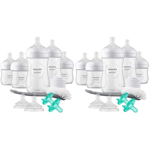 Philips AVENT Natural Baby Bottle with Natural Response Nipple, Newborn Baby Gift Set, SCD838/02 (Pack of 2)