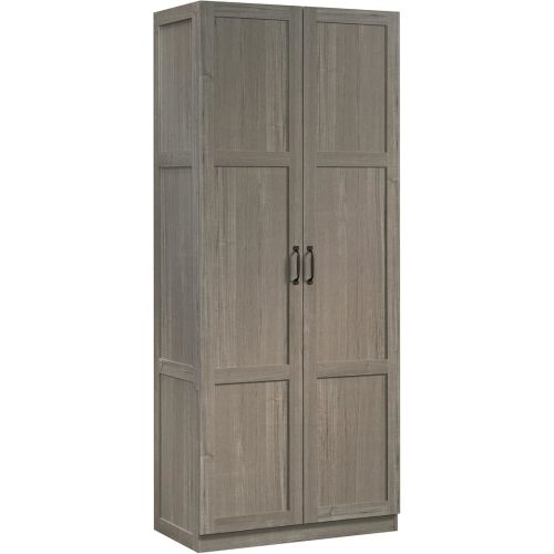 Sauder Select 71" Storage Cabinet, Pantry Cabinet Kitchen Storage with Adjustable Shelves, Bathroom Storage Cabinet, in Silver Sycamore