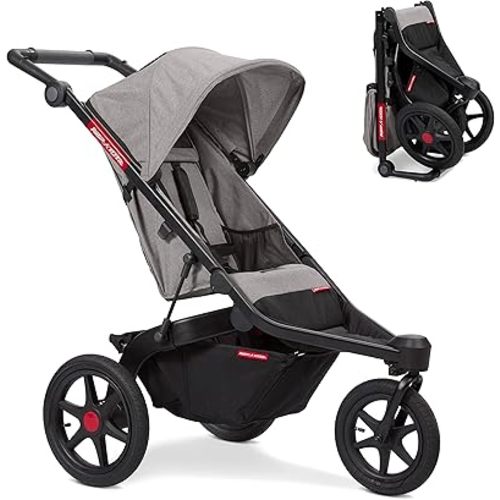 Jogging Stroller Radio Flyer Momentum Jogging Baby Stroller, Baby Essentials for Newborn, Toddler Travel, for Ages 6 Months - 5 Years