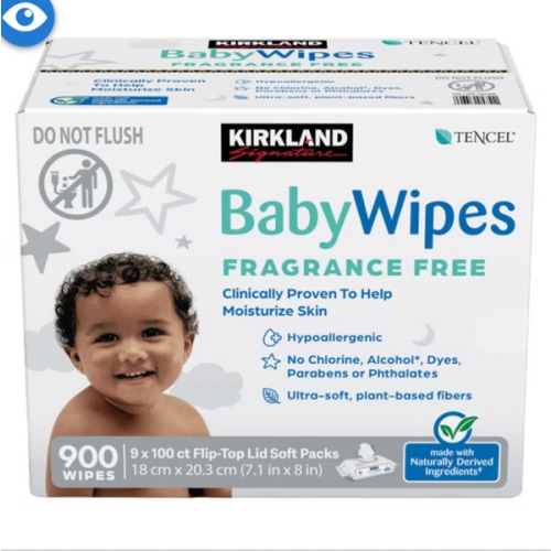 Kirkland Signature Baby Wipes Fragrance Free
