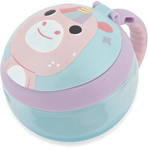 Skip Hop Baby Snack Container Mealtime Snack Cup, Holds 7.5oz. Besties Squad, Unicorn