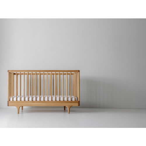 Caravan Crib White Oak | Convertible Solid Wood Crib | Kalon Studios