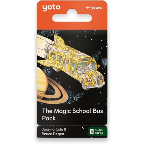 Yoto The Magic School Bus Pack - 6 Kids Audiobook Cards for Use with Player & Mini All–in–1 Audio Player, Educational & Screen–Free Listening with Fun Playtime, Bedtime & Travel Stories, Ages 4+