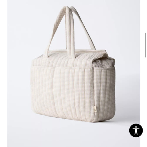 GINGHAM MATERNITY BAG