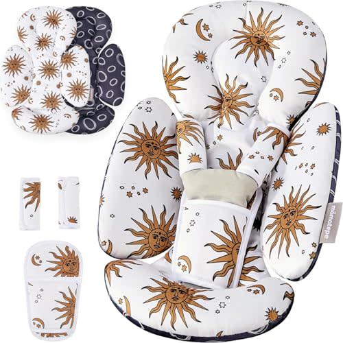 Infant Insert Compatible with 4moms Mamaroo & Graco Swing and Infant Car Seat, Newborn Insert Head & Body Support Cushion, Dual-Sided Design, Fits for Carseats, Strollers, Swings