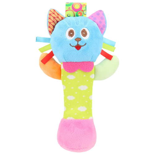 Baby Rattles 0-6 Months, Rattles for Babies 0-6 Months, Soft Stuffed Animal Rattle Hand Grip Baby Toys, Baby Teething Shaker Crinkle Squeaky Sensory Travel Accessories for 0 3 6 9 12 Months old