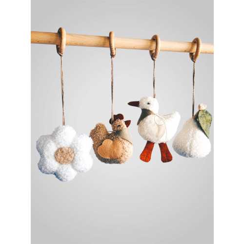 Baby play gym toys , Farmhouse nursery accessory , Rustic theme nursery decor