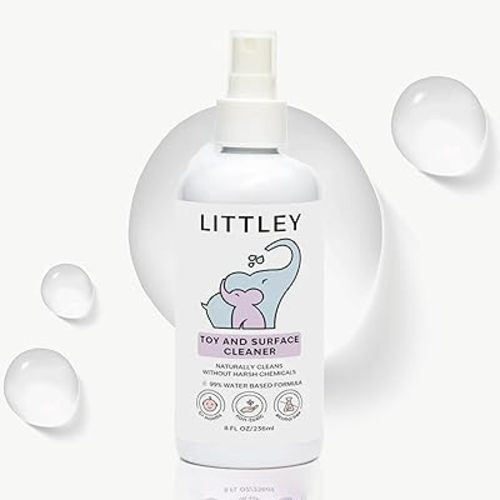 Littley Toy & Surface Cleaner | Alcohol-Free HOCl Spray for Baby Toys & High-Touch Surfaces | Fragrance-Free Formula | Gentle Cleaning for Everyday Messes | 8 oz