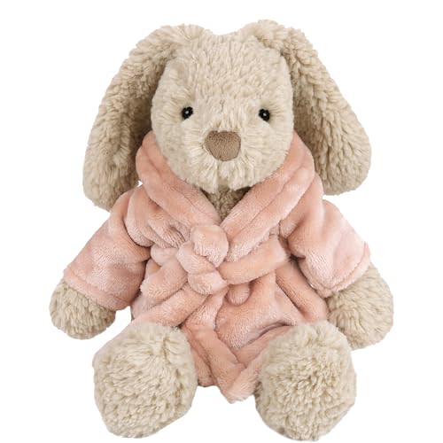MON AMI Harlow Bathtime Bunny 14-Inch Stuffed Rabbit, Soft Plush Toy Gift | bunny stuffed animal, soft bathrobe bunny plush build, bedtime companion, nursery décor accent, all-ages boys and girls gift