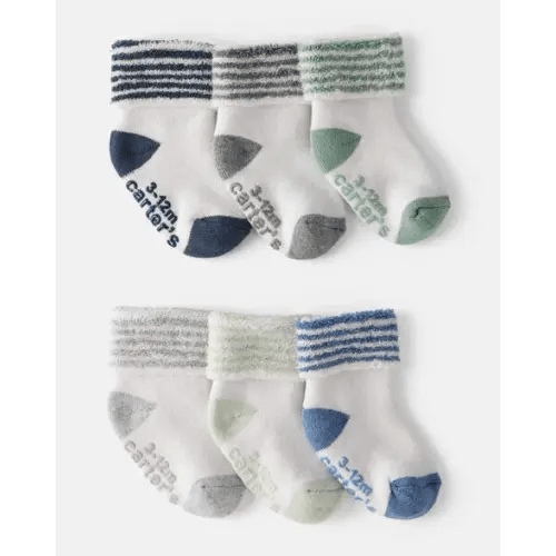 Baby Boy 6-Pack Striped Ankle Socks | Carter's