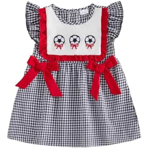 Toddler Baby Girl Halloween Outfit Pumpkin Sleeveless Plaid Dress