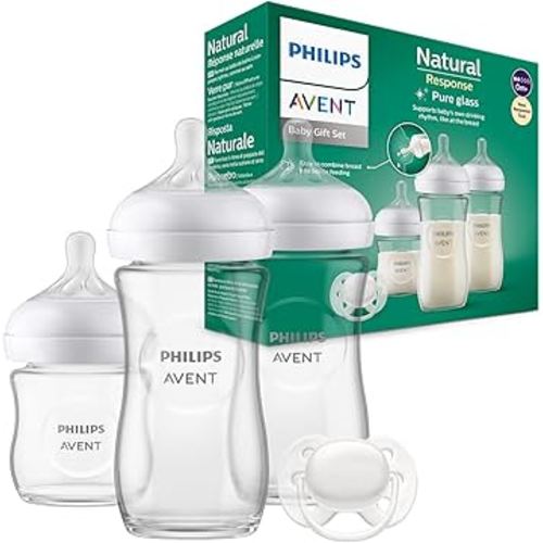 Philips Avent Glass Baby Bottle Newborn Gift Box - 3 Baby Bottles, Ultra Soft Pacifier for Children Ages 0-6+ Months (Model SCD878/11) : Buy Online at Best Price in KSA - Souq is now Amazon.sa: Home