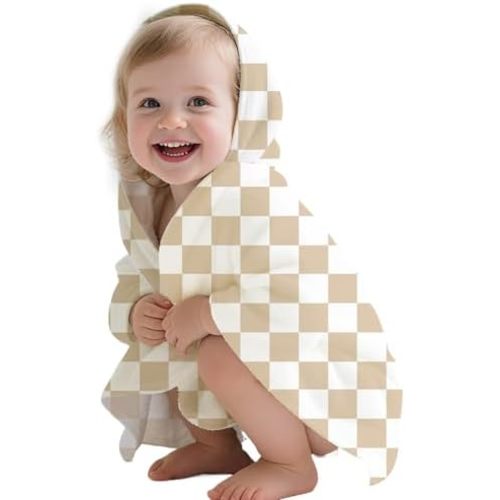 Toddler & Kids Hooded Bath & Beach Towel - Microfiber Wearable Poncho for Bathroom, Pool, Beach