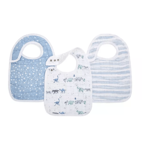 Aden and Anais 3 Pk. Classic Snap Bibs