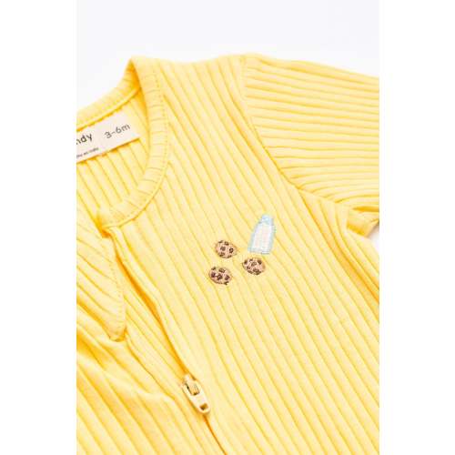 Ribbed Cotton Zipper One-Piece - Organic Baby Clothes - Monica + Andy