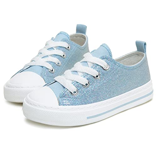 ToandonToddler Kids Sneakers Sparkle Fashion Glitter Sequins Canvas Shoes