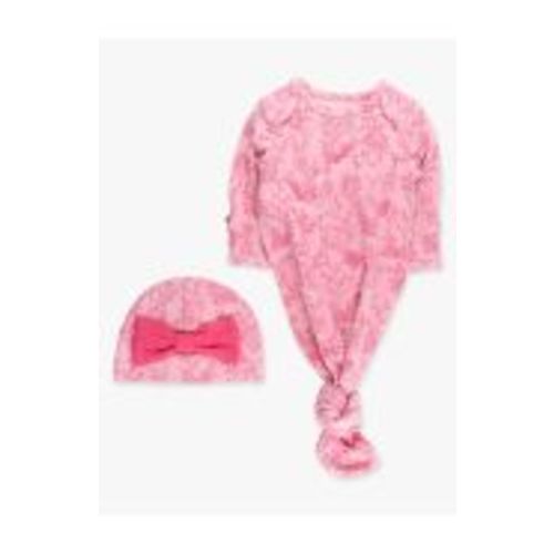 Ruffle Knotted Sleep Gown & Hat Set | RuffleButts & RuggedButts