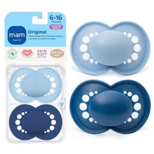 MAM Non-Deco Pacifier 6-16 Months - Boy - 2pk