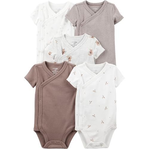 Simple Joys by Carter's Unisex Baby 5-pack Side Snap Short-sleeve Bodysuit