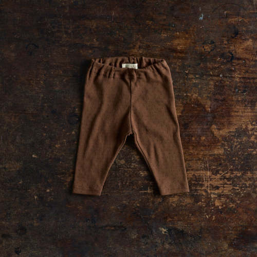 Finch Baby Leggings - Cotton Pointelle - Squirrel