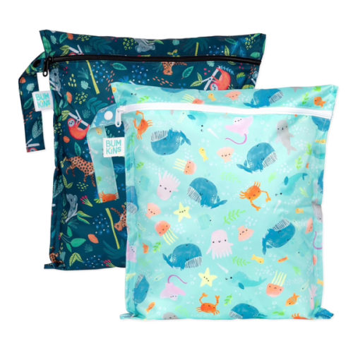 Waterproof Wet Bag - Ocean & Jungle, 2pk