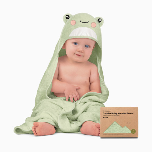 KeaBabies Cuddle Bamboo Viscose Hooded Towel - Frog