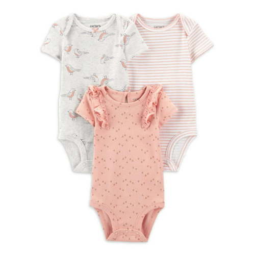 Carter's Child of Mine Baby Girl Bodysuit, 3-Pack, Sizes Preemie-18M