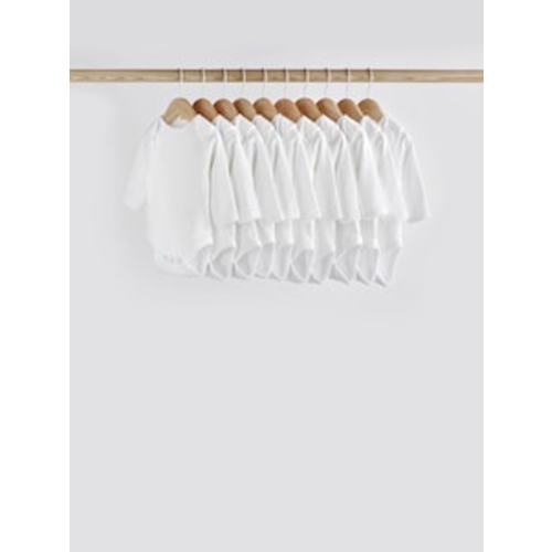 Buy White Essential Zipped 100% Cotton Baby Sleepsuits 3 Pack (0-3yrs) from Next USA