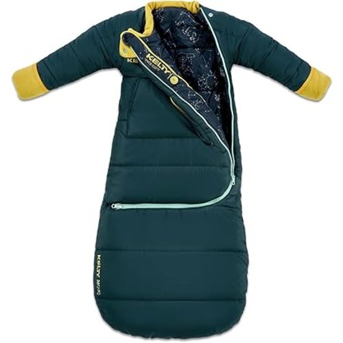 Kelty Space Cadet Infant and Toddler Sized Arms-Out Sleeping Bag, 30-40F Degree Rated, 8M-4T, Fleece-Lined Hand Covers