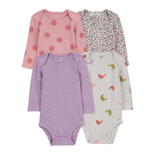 Baby 4-Pack Long-Sleeve Original Bodysuits - Carter's | Carter's
