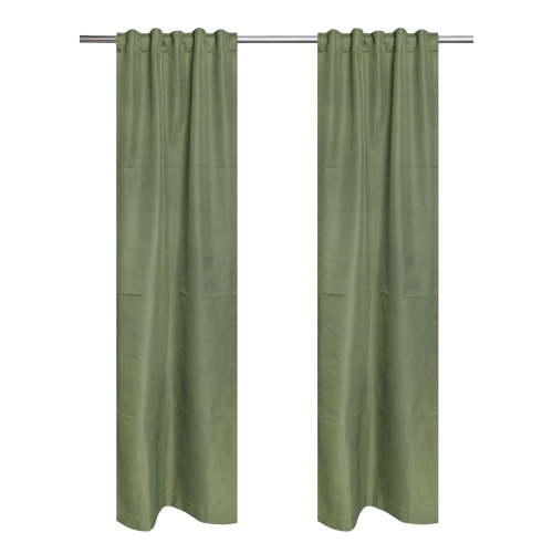 Mainstays Green Solid Blackout Set of 2, 30" W x 63" L
