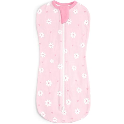 Baby Cotton Arm-in Zipper Sleep Sack 0-2 Months, 1-Pack, Wearable Blanket for Babies, Newborn, Infant (Daisy)