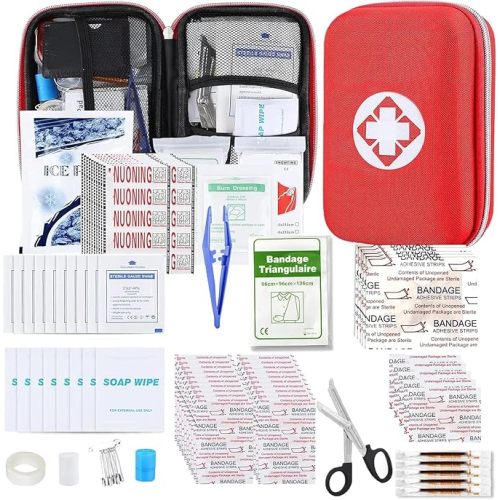 276PCS First Aid Kit Home Car Camping Hiking Emergency Supplies Small Compact Lovely Bag for School Outdoor, Basic Outdoor Essentials Survival Kit for Travel AMORNING