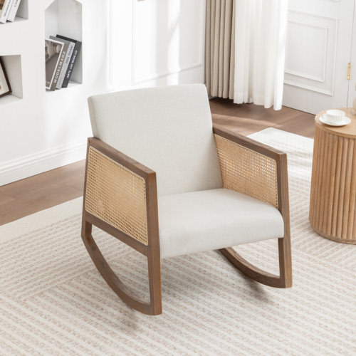 Bay Isle Home Boho Rocking Chair - Beige