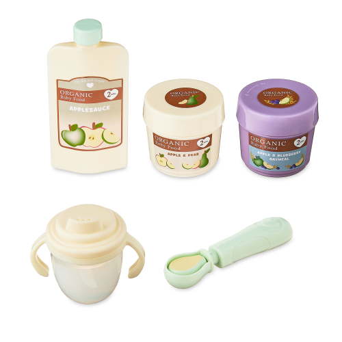 My Sweet Love Baby Doll Feeding Time Play Set with Magic Milk Bottle, Food Jars, and Spoon for Pretend Play