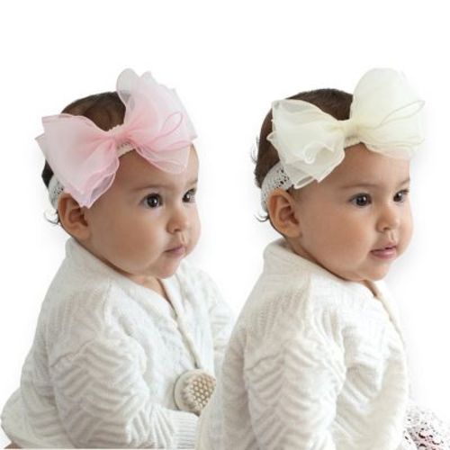 Toddler Girls' Organza Cloud Bow Baby Headband - Summer Crystal®