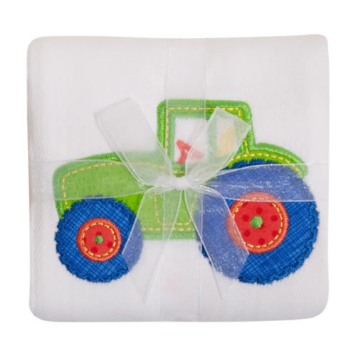 3 Marthas Tractor Appliqued Burp | Berings