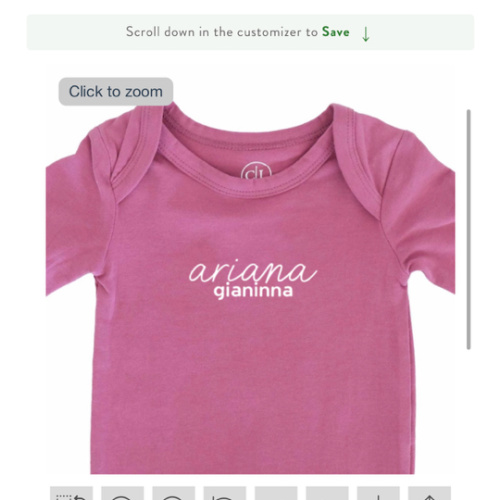 Personalized Full Length Snap Romper | Dark Rose