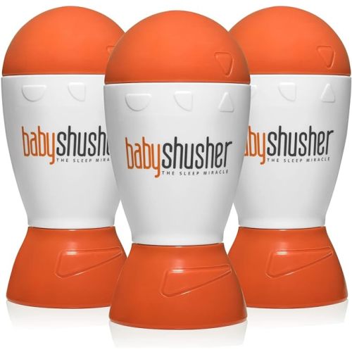 Baby Shusher Portable Sound Machine - White Noise Sound Machine, Baby Soother for Sleeping, Newborn Essentials for Crib, Battery Operated Hush, Travel Friendly - 3 Count