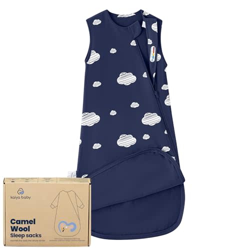 kaiya baby Unisex Sleeping Bag for Babies and Toddlers 0.5 Tog Sleep Sack 0-6 Months, Newborn Sleep Sack, Wearable Blanket Baby, One Piece Sleeveless, Gifts for Baby