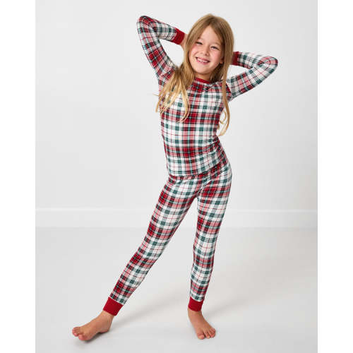 Holly Plaid Two-Piece Pajama Set | Little Sleepies