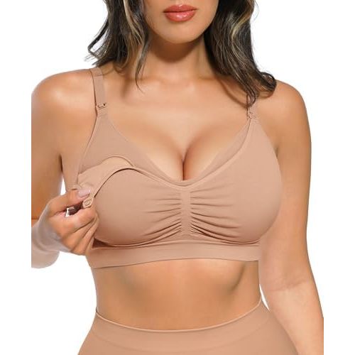 Lover-Beauty Pumping Bras Hands-Free Comfortable Nursing Bras for Breastfeeding Pregnancy Maternity Sport Bra Plus Size