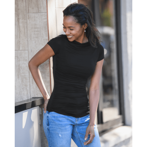 Kiera Boat Neck Maternity & Nursing Top | French Blue - Kindred Bravely