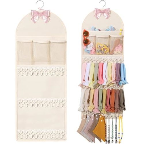 MOFASVIGI Headband Holder Bow Organizer for Baby Girls, Hanging Storage
