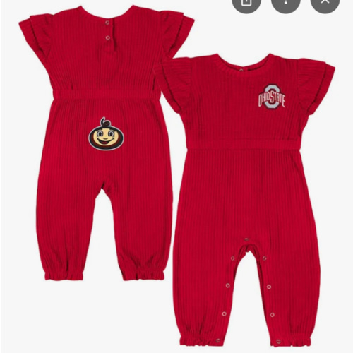 Colosseum Ohio State Buckeyes Baby Red Beautopia Romper - 150324723