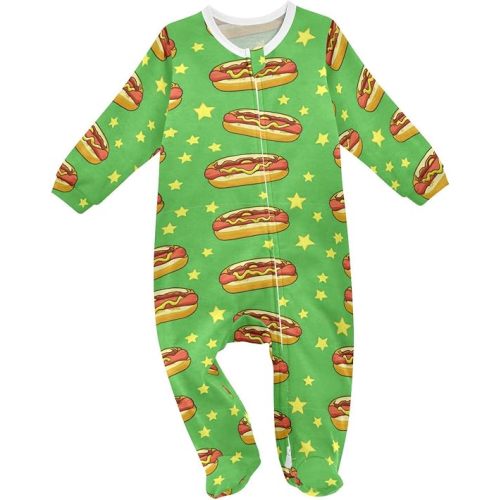 Dussdil Baby One-Piece Footies Newborn Rompers Pajamas Cotton Footed Pjs for Sleep Play Boys Girls