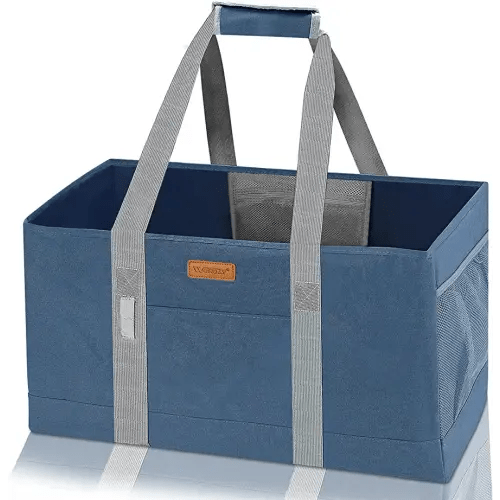 WONDAY Utility Tote Bag, Extra Large Tote Bag, Kitchen Reusable Grocery Bags, Utility Tote Shopping Bags for Groceries, Storage, Picnic, Beach, Laundry, Pool (DarkBlue)
