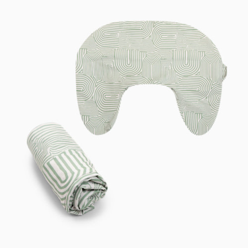 Nursing Pillow Cover - Sage Green Retro Arches