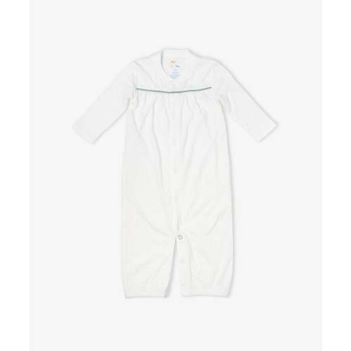 Convertible Gown, Seafoam Piping -newborn