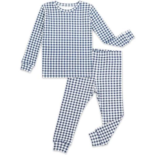 moimoln Cotton Modal Baby Toddler Pajamas Check Solid Leopard 6M-8Y (1/2 Pack)